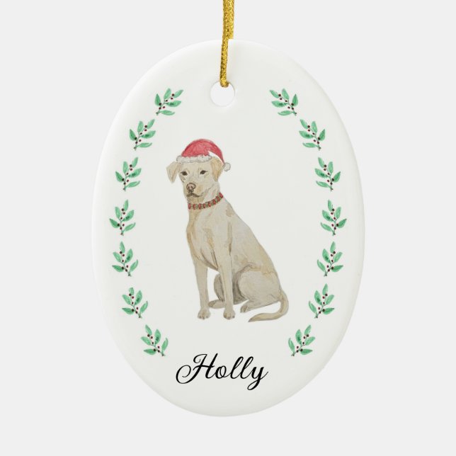 Labrador Christmas Ornament (Front)