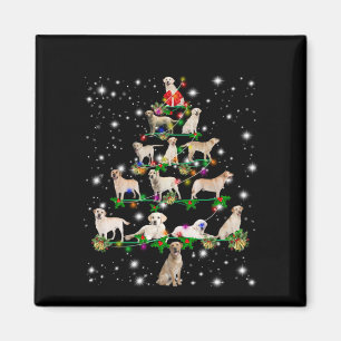 Labrador Christmas Tree Covered By Flashlight Magnet