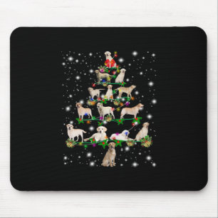 Labrador Christmas Tree Covered By Flashlight Mouse Mat
