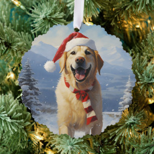 Labrador Christmas Tree Decoration Card