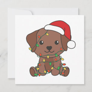Labrador Christmas Winter Cute Dogs Holiday Card