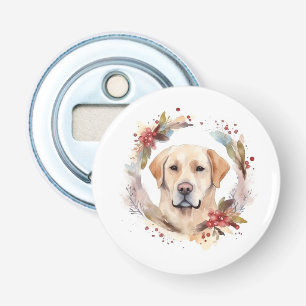 Labrador Christmas Wreath Festive Pup Bottle Opener