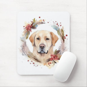 Labrador Christmas Wreath Festive Pup  Mouse Mat