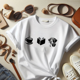 Labrador Coffee Book gift for doglover T-Shirt