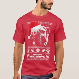 Labrador Cute Happy Holidays Christmas  T-Shirt