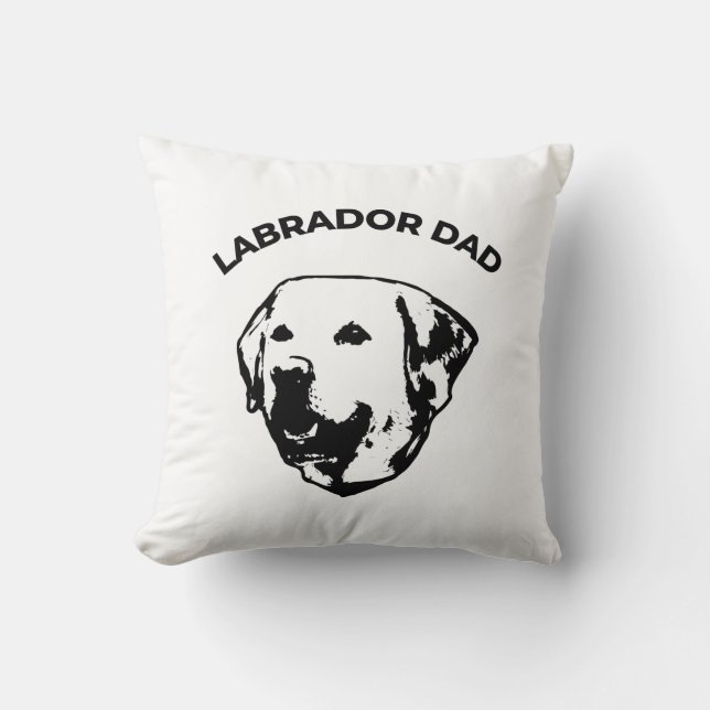 Labrador Dad   Cushion (Front)