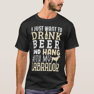 Labrador Dad Father's Day Lab Retriever & Beer T-Shirt