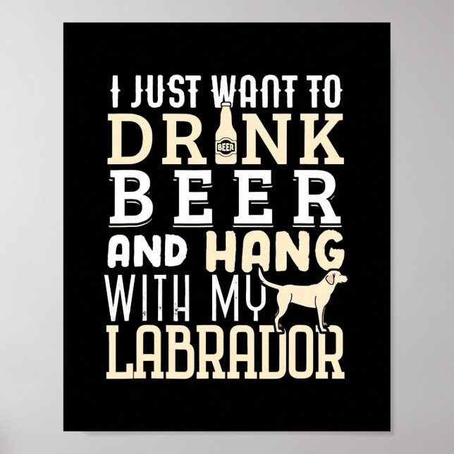 Labrador Dad Funny Father's Day Lab Retriever Dog Poster (Front)