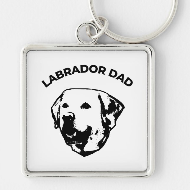 Labrador Dad   Key Ring (Front)