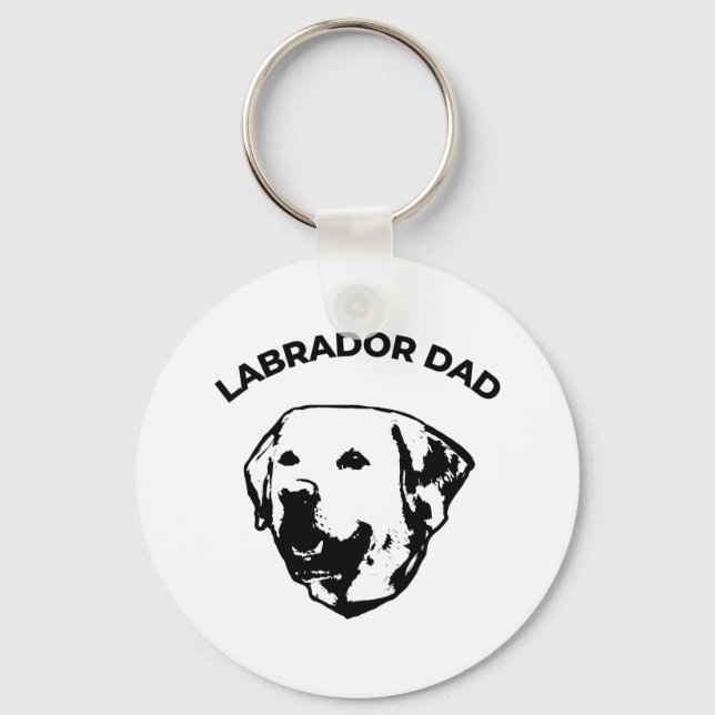Labrador Dad   Key Ring (Front)