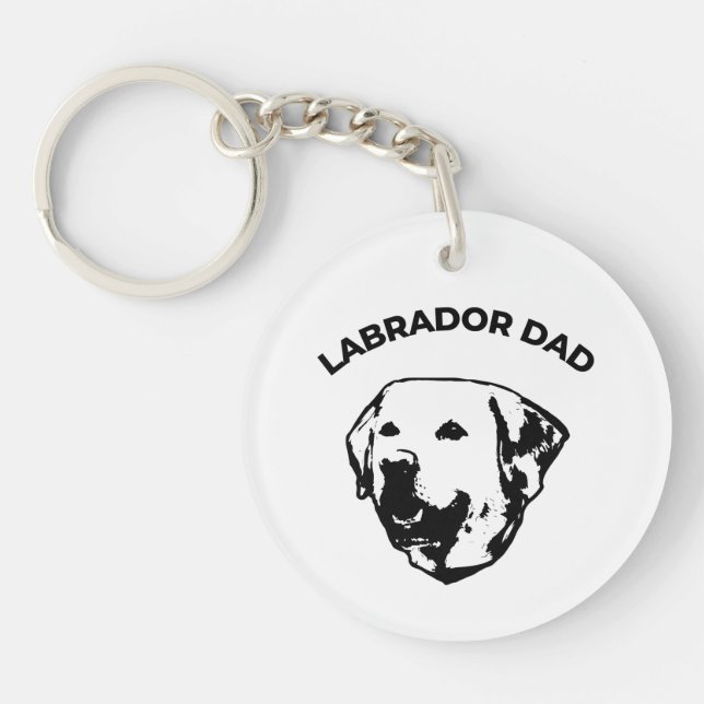 Labrador Dad   Key Ring (Front)