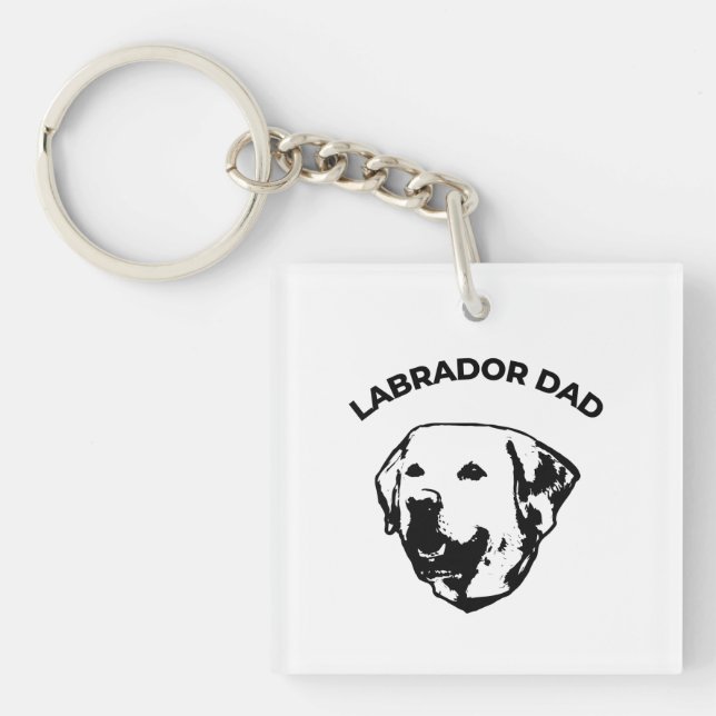 Labrador Dad   Key Ring (Front)