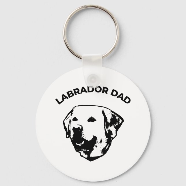 Labrador Dad   Key Ring (Front)