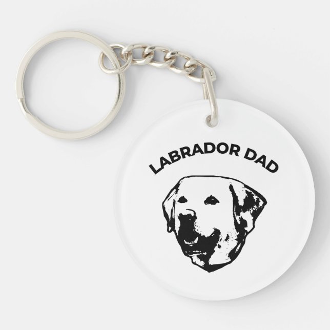 Labrador Dad   Key Ring (Front)