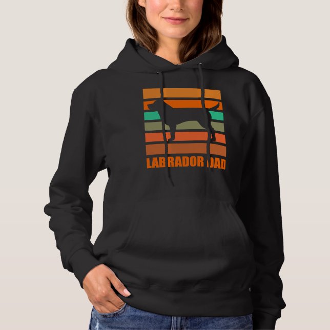 Labrador Dad Retro Hoodie (Front)