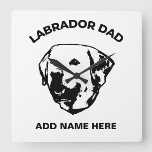 Labrador Dad Square Wall Clock