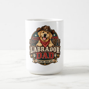 Labrador Dad Western Cowboy Good Dog Great Dad Coffee Mug