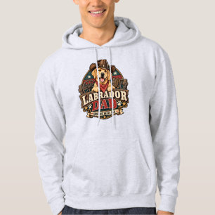 Labrador Dad Western Cowboy Good Dog Great Dad Hoodie