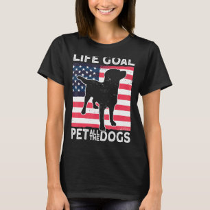 Labrador Dog Accessories Usa Flag Life Goal Pet Al T-Shirt