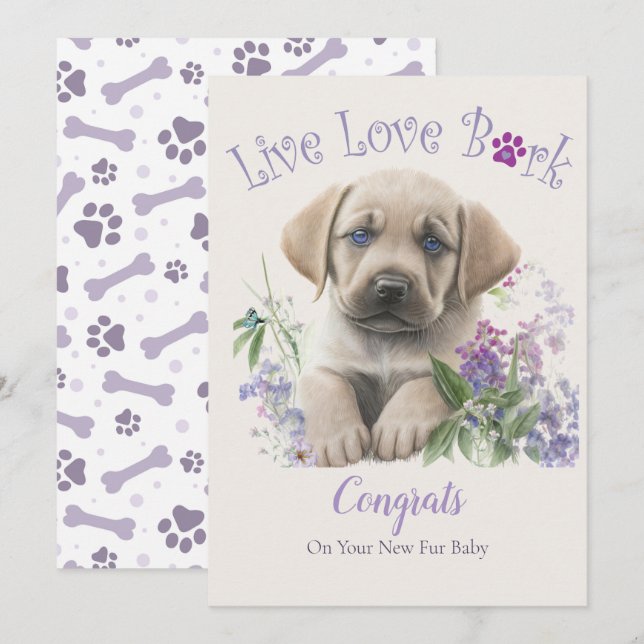 Labrador Dog Adoption, Gotcha Day Card (Front/Back)