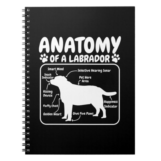 Labrador Dog Anatomy Notebook (Front)