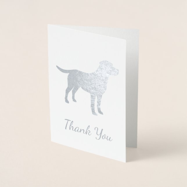 Labrador Dog Baby Shower Blue Boy Lab Foil Card (Front)