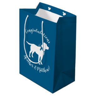 Labrador Dog Baby Shower Blue Boy Lab Medium Gift Bag
