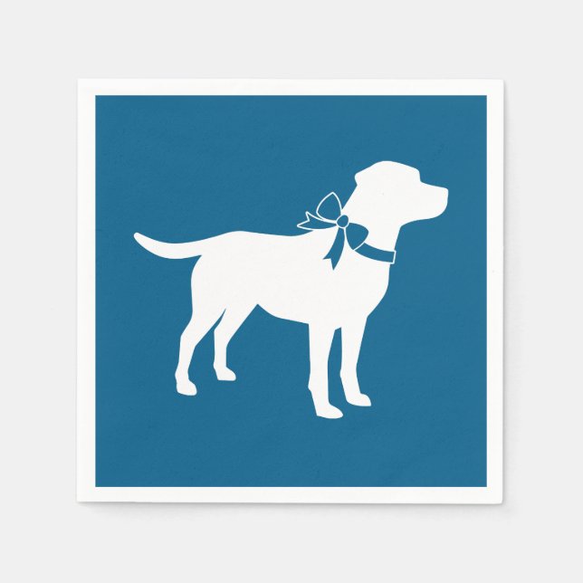 Labrador Dog Baby Shower Blue Boy Lab Napkin (Front)