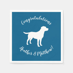 Labrador Dog Baby Shower Blue Boy Lab Napkin