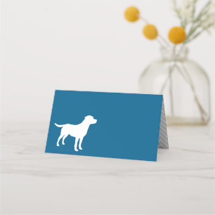 Labrador Dog Baby Shower Blue Boy Lab Place Card