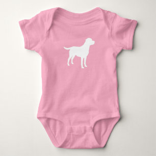 Labrador Dog Baby Shower Girl Lab Pink Bodysuit
