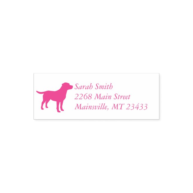 Labrador Dog Baby Shower Girl Lab Pink Self-inking Stamp (Design)