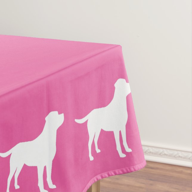 Labrador Dog Baby Shower Girl Lab Pink Tablecloth (In Situ)
