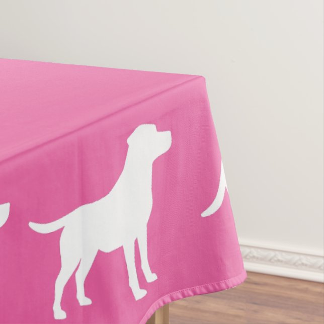 Labrador Dog Baby Shower Girl Lab Pink Tablecloth (In Situ)