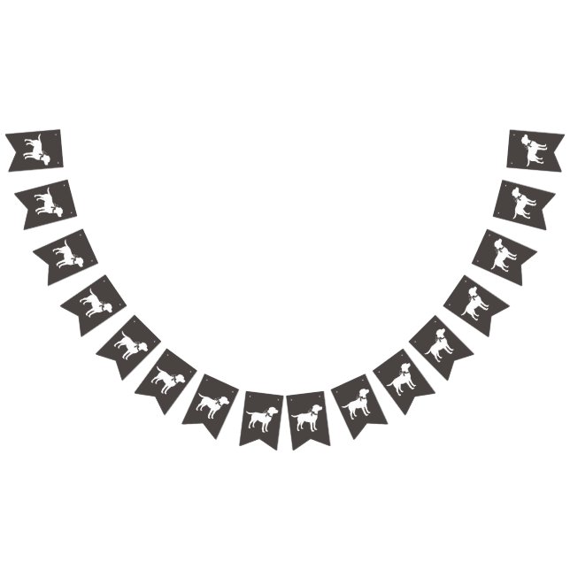 Labrador Dog Baby Shower Lab Grey Gender Neutral Bunting (All)