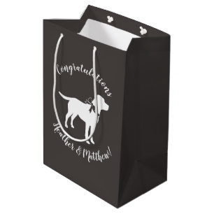 Labrador Dog Baby Shower Lab Grey Gender Neutral Medium Gift Bag
