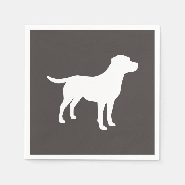 Labrador Dog Baby Shower Lab Grey Gender Neutral Napkin (Front)