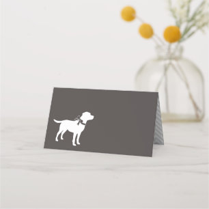 Labrador Dog Baby Shower Lab Grey Gender Neutral Place Card