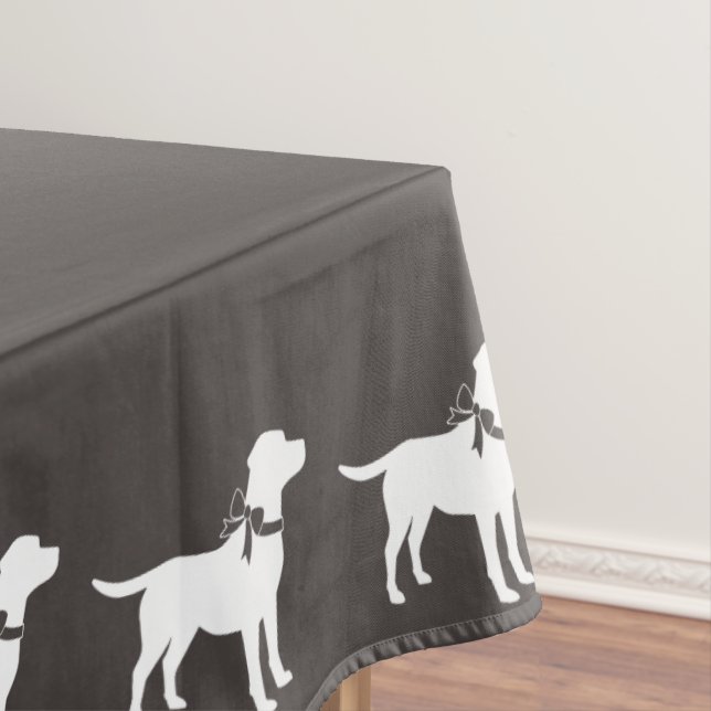 Labrador Dog Baby Shower Lab Grey Gender Neutral Tablecloth (In Situ)