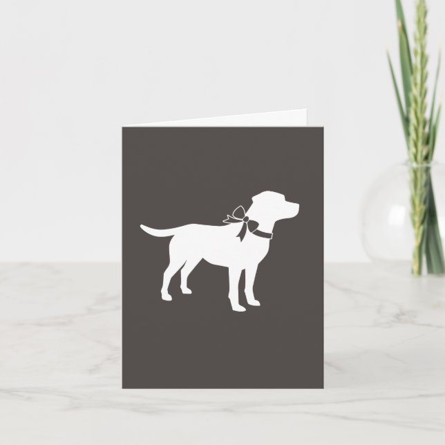 Labrador Dog Baby Shower Lab Grey Gender Neutral Thank You Card (Front)