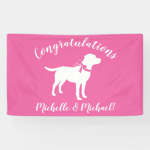Labrador Dog Baby Shower Pink Girl Lab Banner