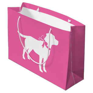 Labrador Dog Baby Shower Pink Girl Lab Large Gift Bag
