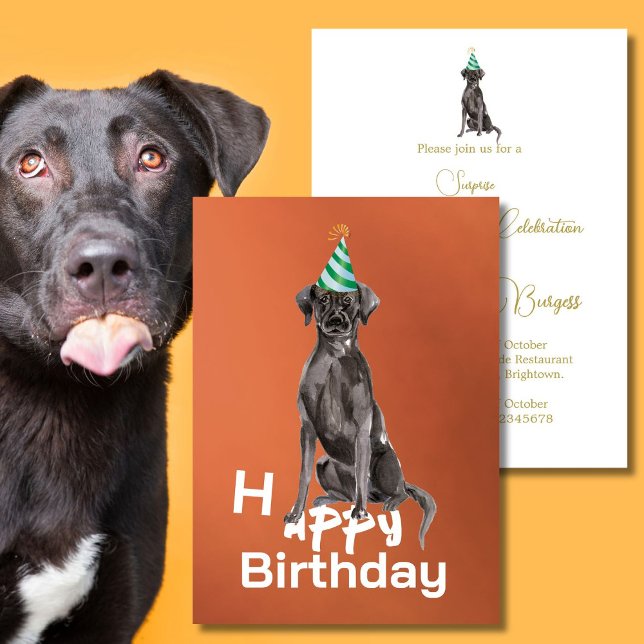 Labrador Dog Birthday Party Invitation (Creator Uploaded)