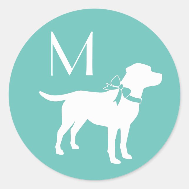 Labrador Dog Black Lab Puppy Classic Round Sticker (Front)