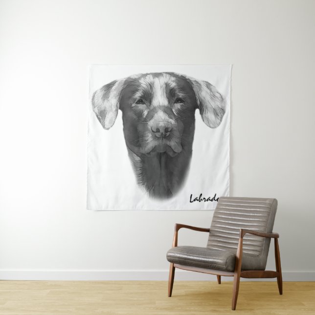 Labrador Dog charming Tapestry (In Situ)