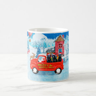 Labrador Dog Christmas Delivery Truck Snow Coffee Mug