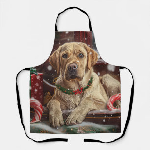 Labrador Dog Christmas Festive Apron