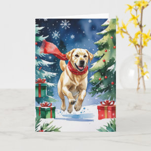 Labrador Dog Christmas Greeting Card