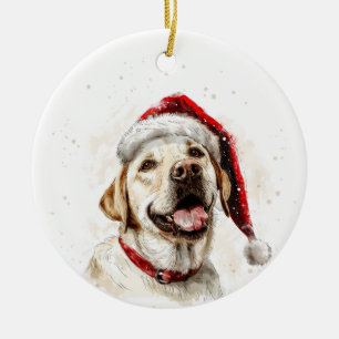 Labrador Dog Christmas Personalized Ceramic Tree Decoration