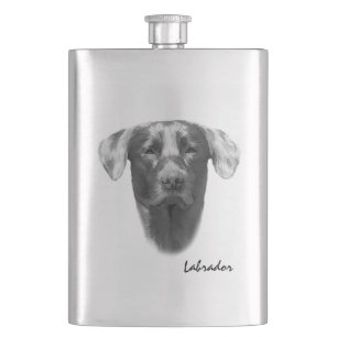 Labrador Dog customisable Hip Flask